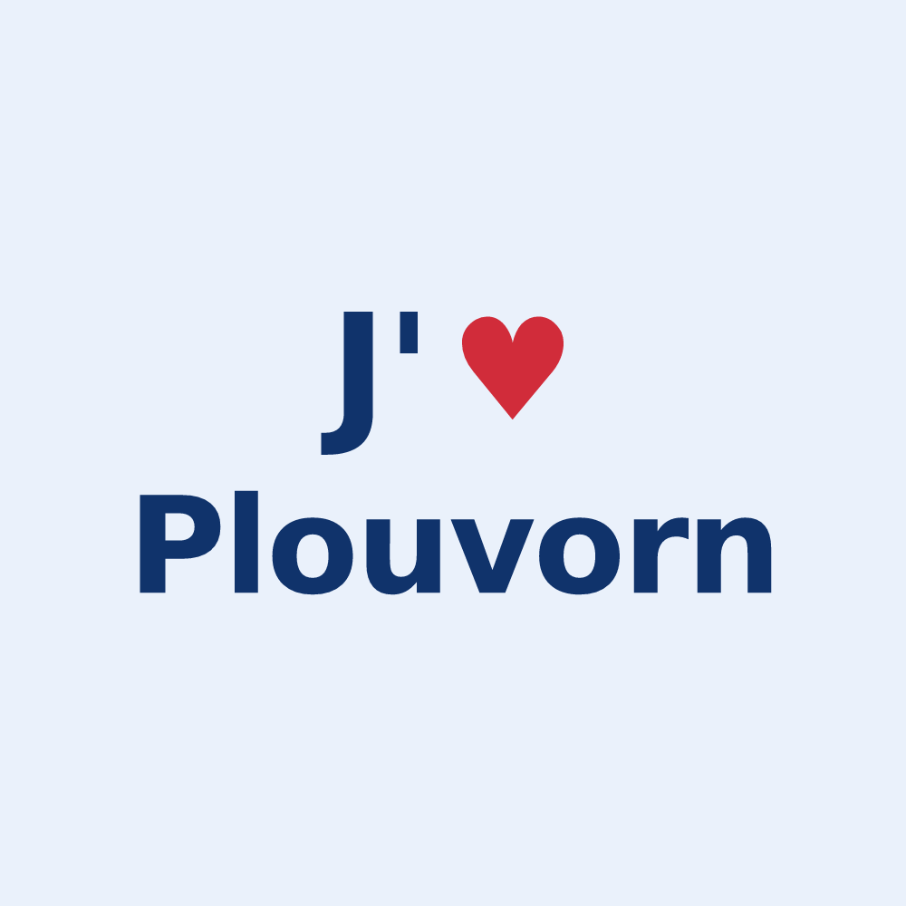 Sticker personnalisé Plouvorn — design J'aime Plouvorn