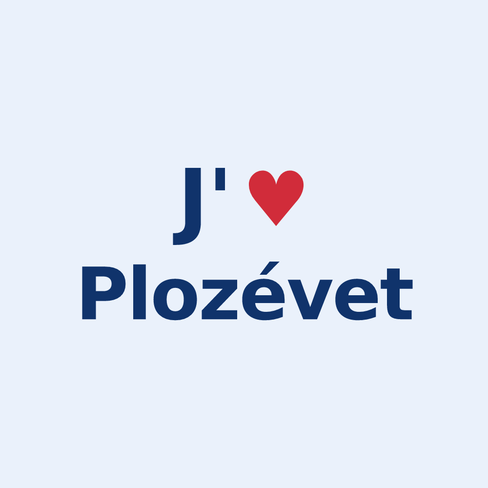 Sticker personnalisé Plozévet — design J'aime Plozévet