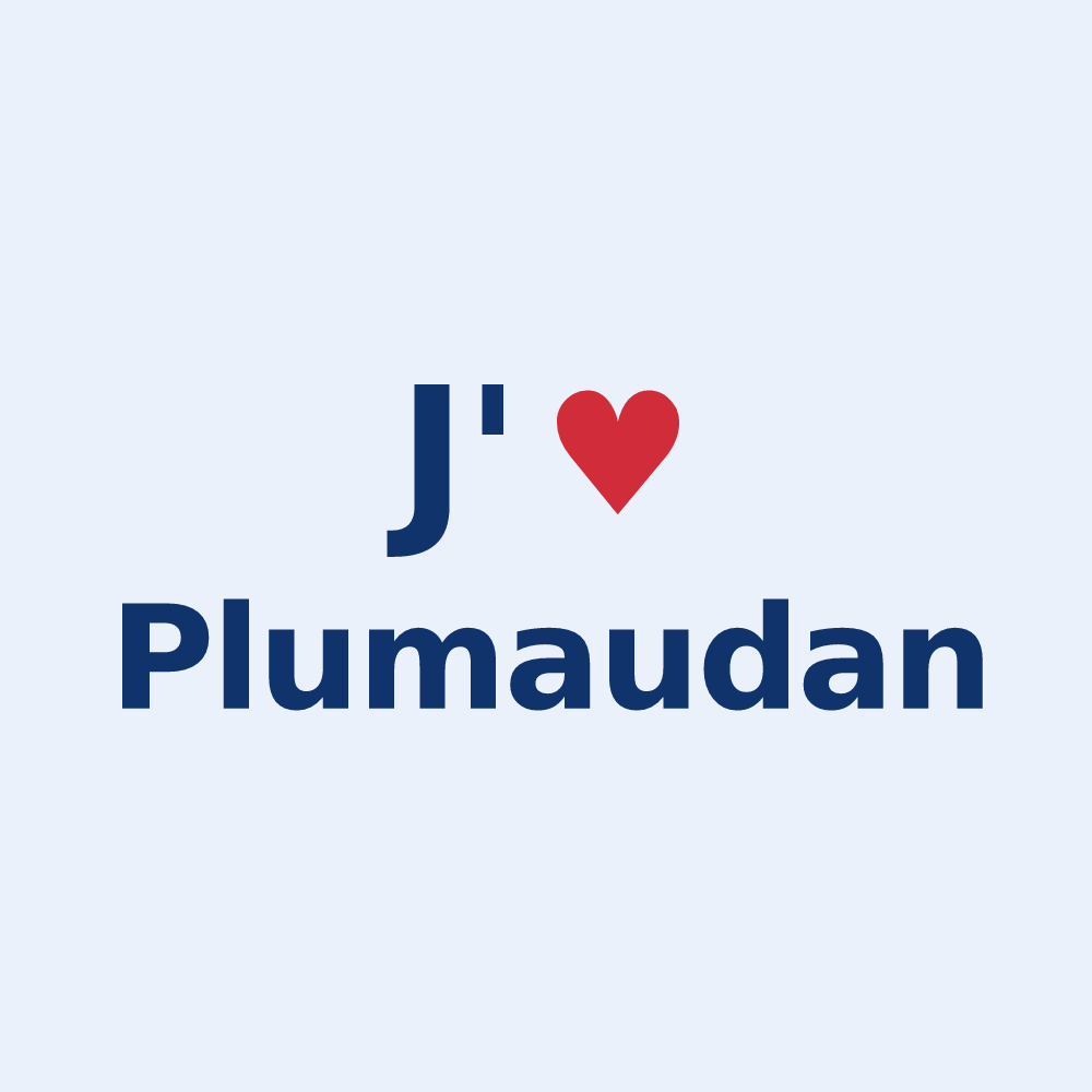 Sticker personnalisé Plumaudan — design J'aime Plumaudan