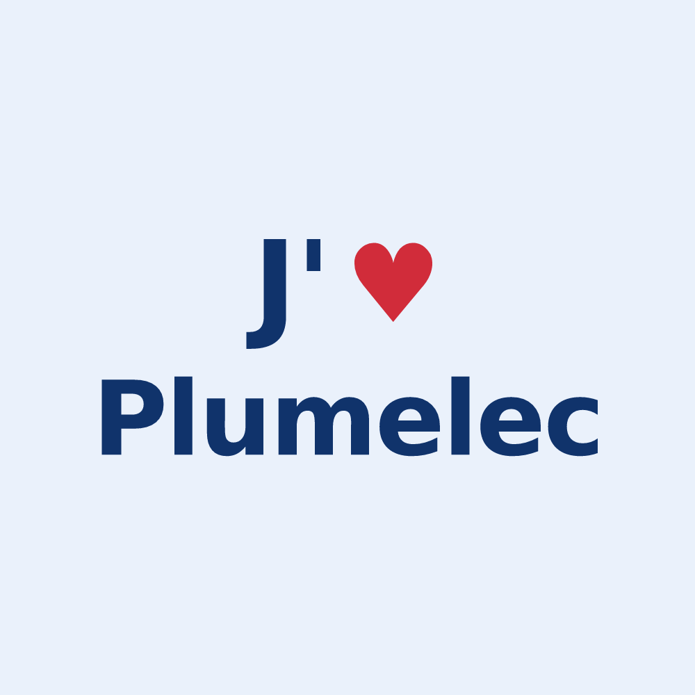 Sticker personnalisé Plumelec — design J'aime Plumelec