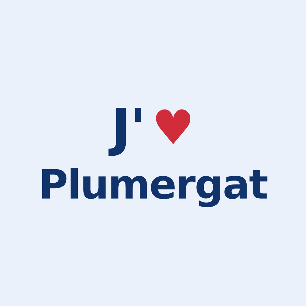 Sticker personnalisé Plumergat — design J'aime Plumergat
