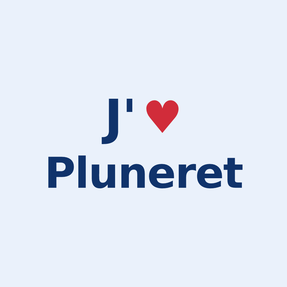 Sticker personnalisé Pluneret — design J'aime Pluneret