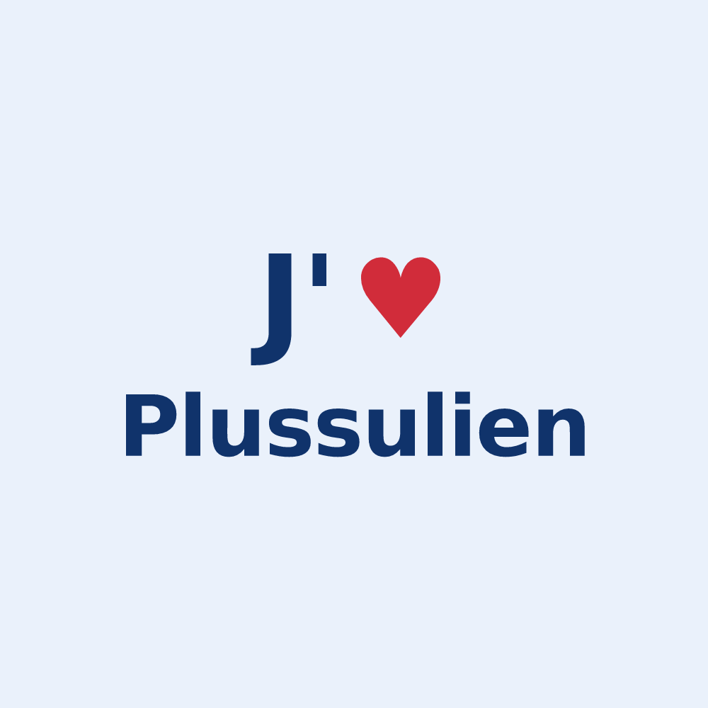Sticker personnalisé Plussulien — design J'aime Plussulien