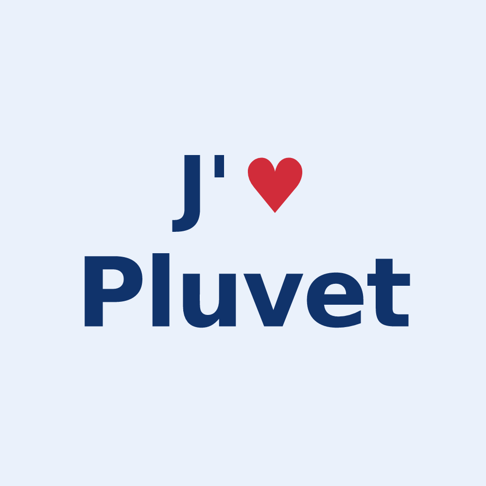 Sticker personnalisé Pluvet — design J'aime Pluvet