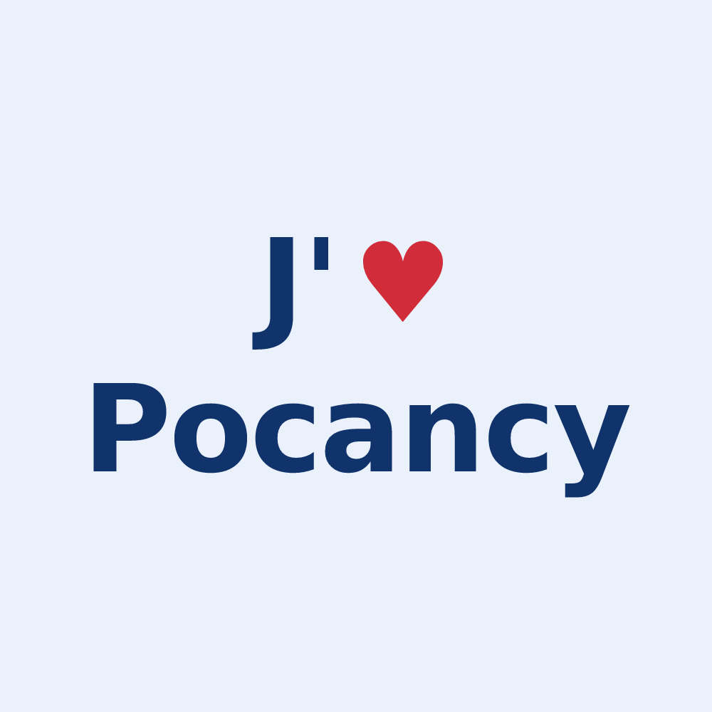 Sticker personnalisé Pocancy — design J'aime Pocancy