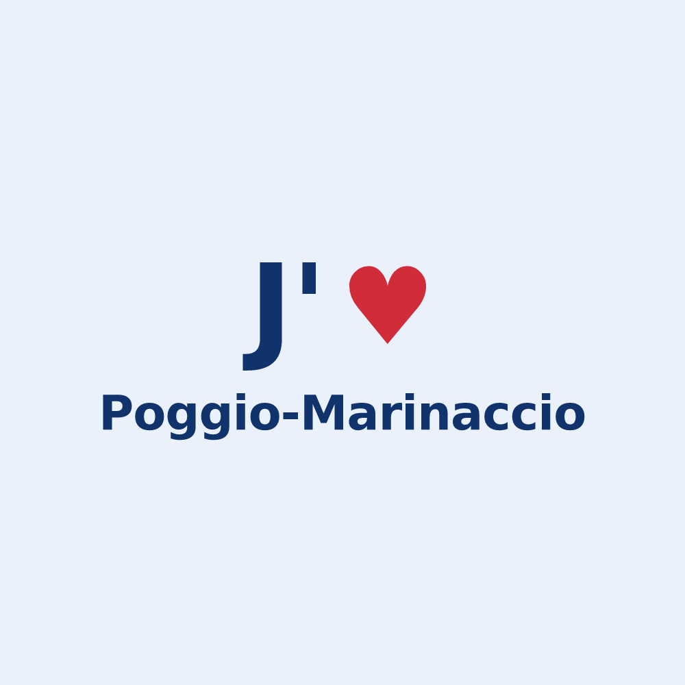 Sticker personnalisé Poggio-Marinaccio — design J'aime Poggio-Marinaccio