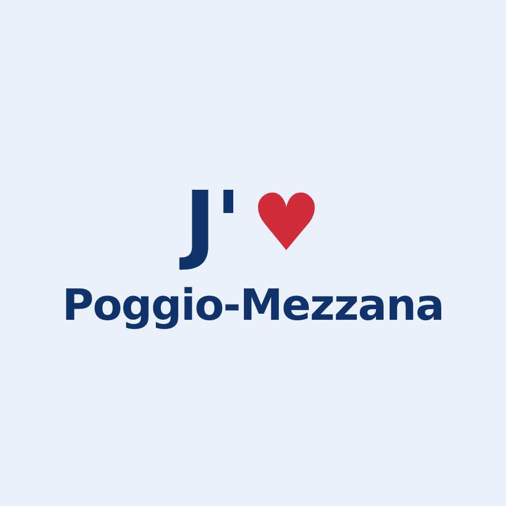 Sticker personnalisé Poggio-Mezzana — design J'aime Poggio-Mezzana