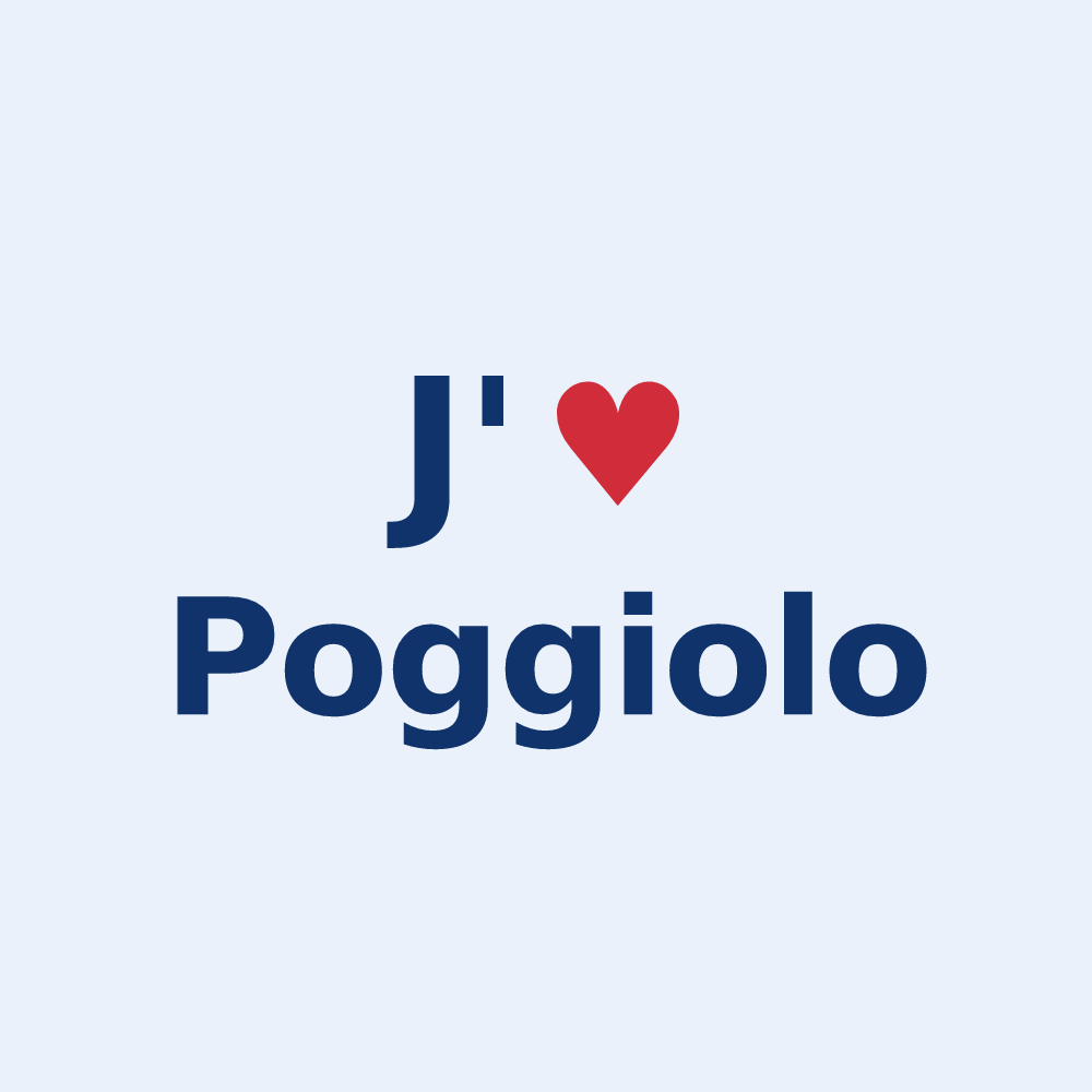 Sticker personnalisé Poggiolo — design J'aime Poggiolo