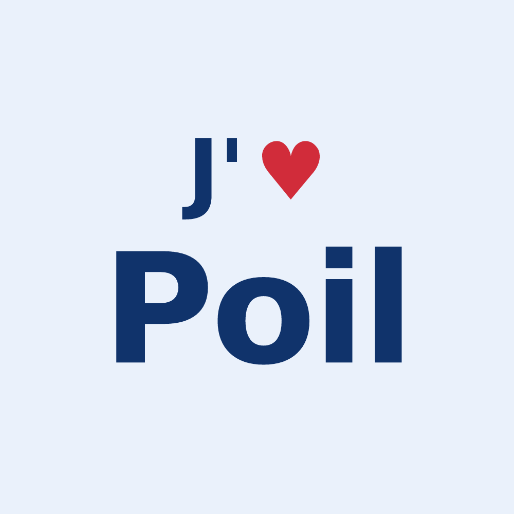 Sticker personnalisé Poil — design J'aime Poil