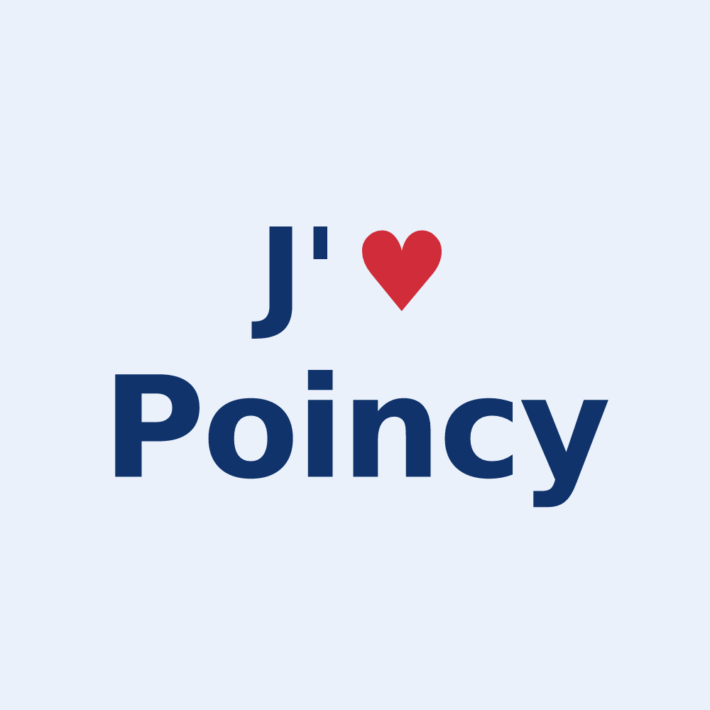 Sticker personnalisé Poincy — design J'aime Poincy