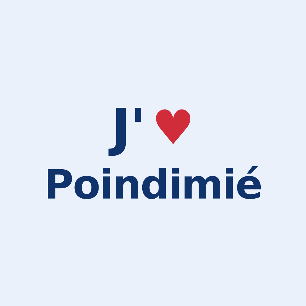 Sticker personnalisé Poindimié — design J'aime Poindimié