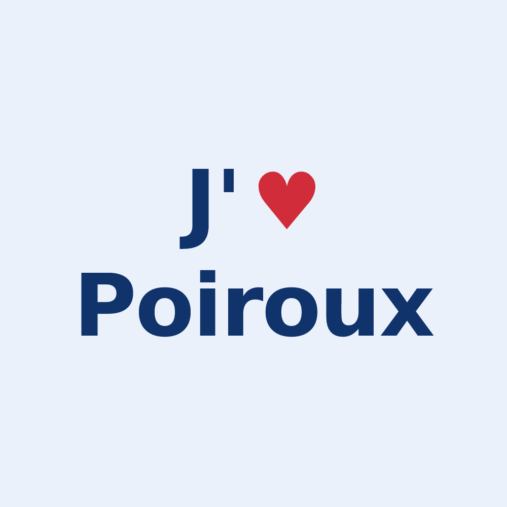 Sticker personnalisé Poiroux — design J'aime Poiroux
