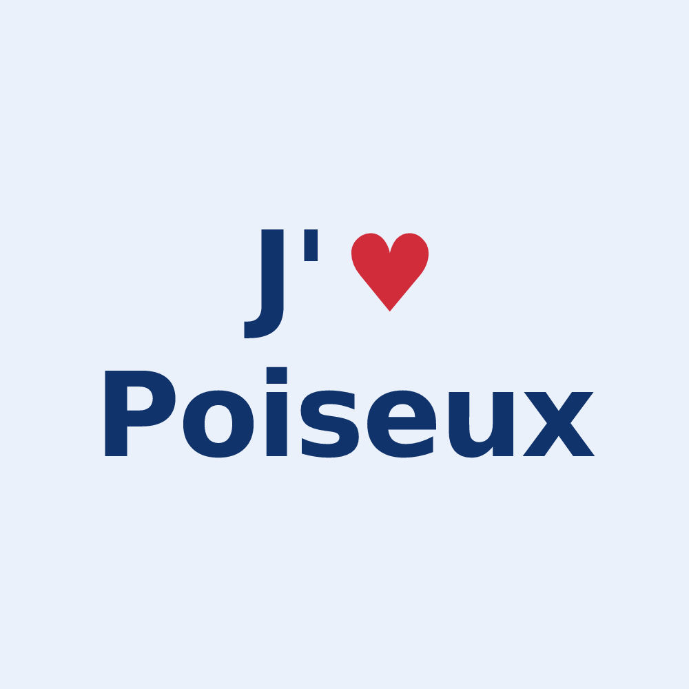 Sticker personnalisé Poiseux — design J'aime Poiseux