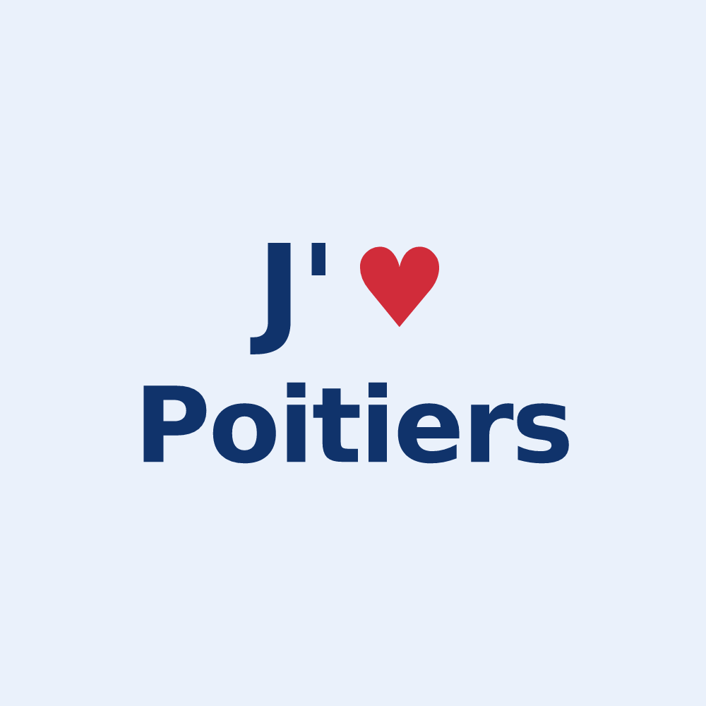 Sticker personnalisé Poitiers — design J'aime Poitiers
