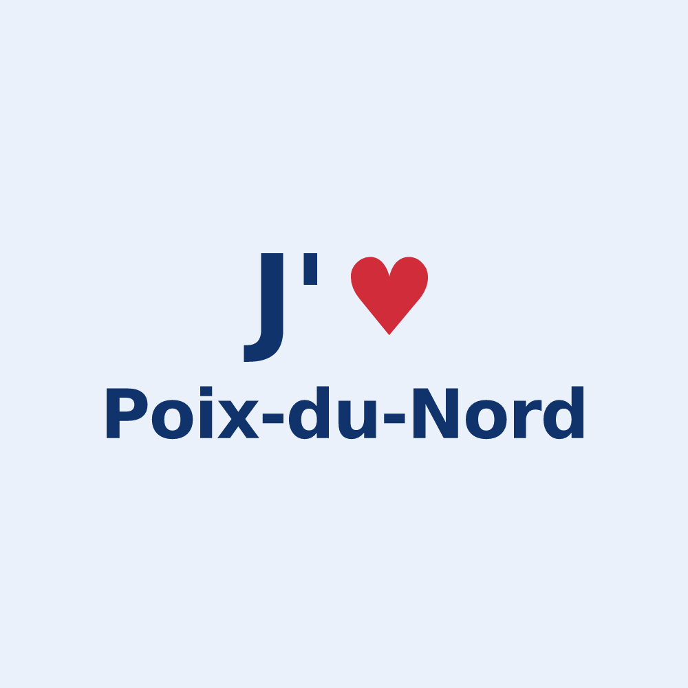 Sticker personnalisé Poix-du-Nord — design J'aime Poix-du-Nord
