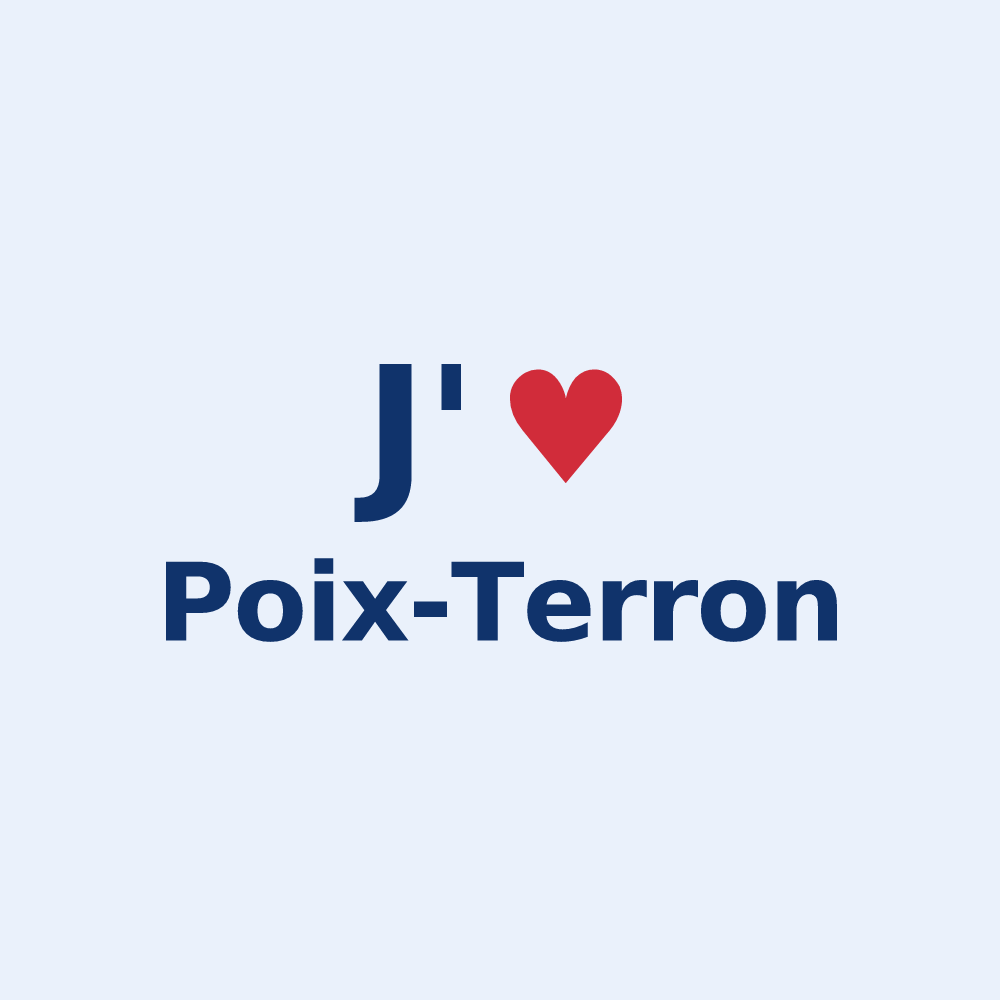 Sticker personnalisé Poix-Terron — design J'aime Poix-Terron