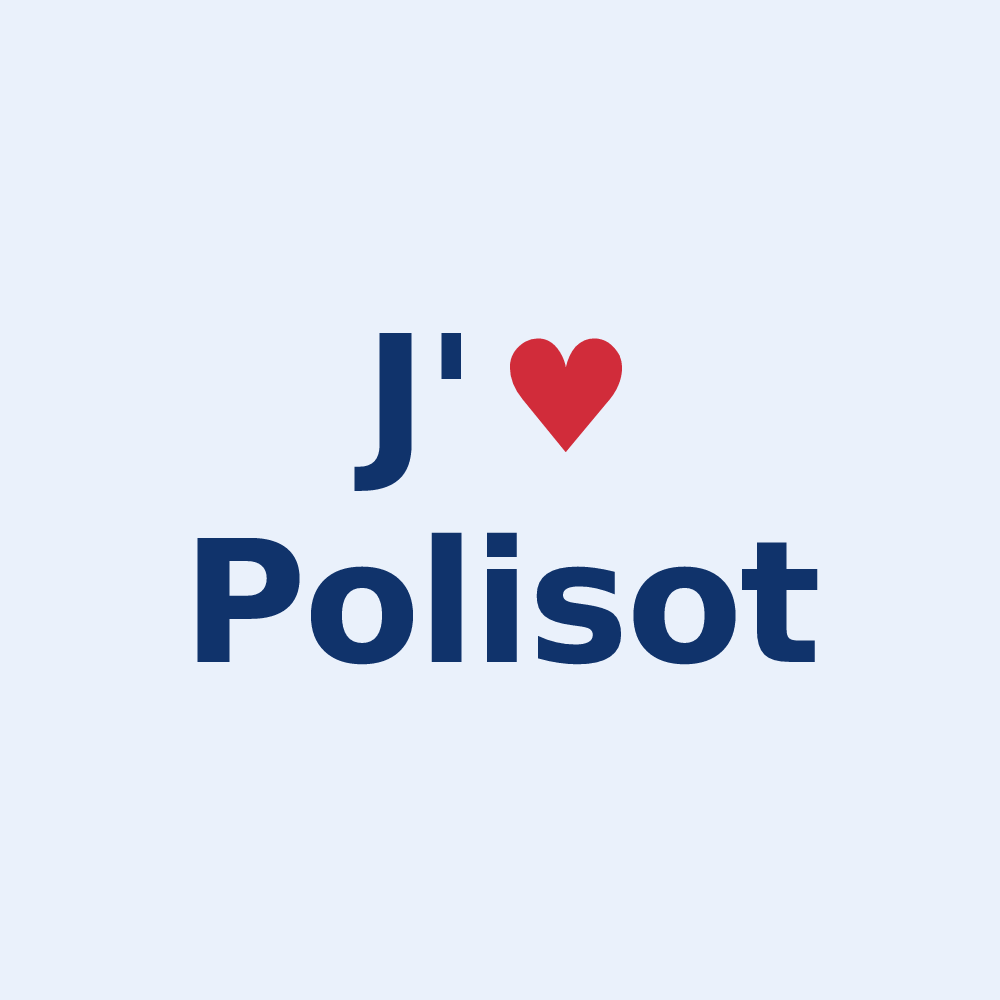Sticker personnalisé Polisot — design J'aime Polisot