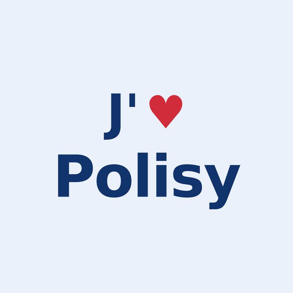 Sticker personnalisé Polisy — design J'aime Polisy