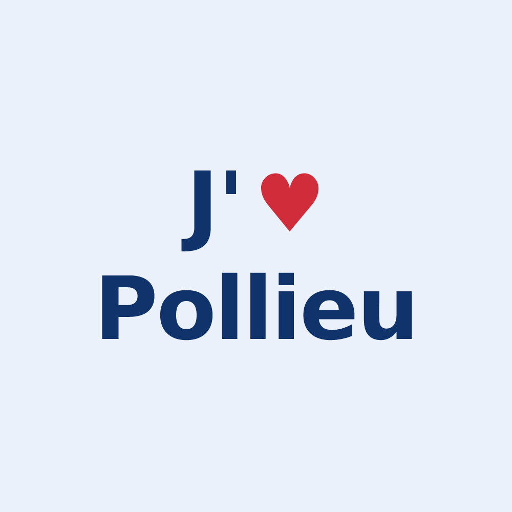 Sticker personnalisé Pollieu — design J'aime Pollieu