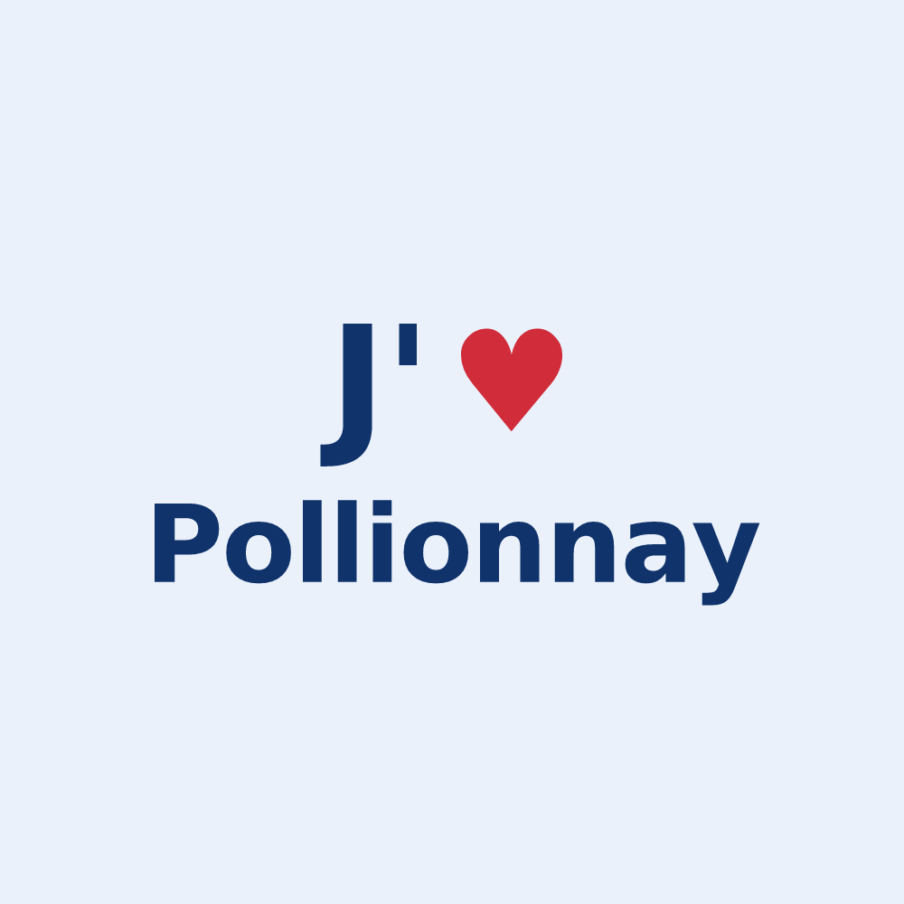 Sticker personnalisé Pollionnay — design J'aime Pollionnay