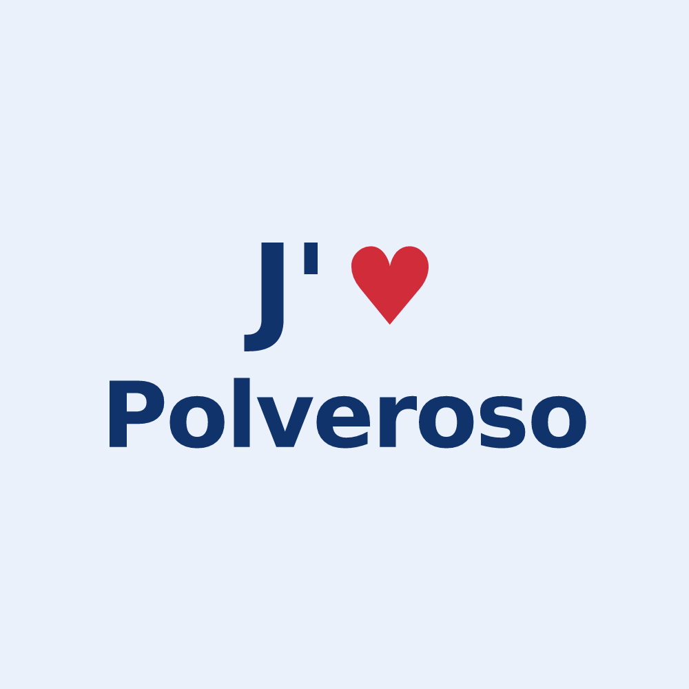 Sticker personnalisé Polveroso — design J'aime Polveroso