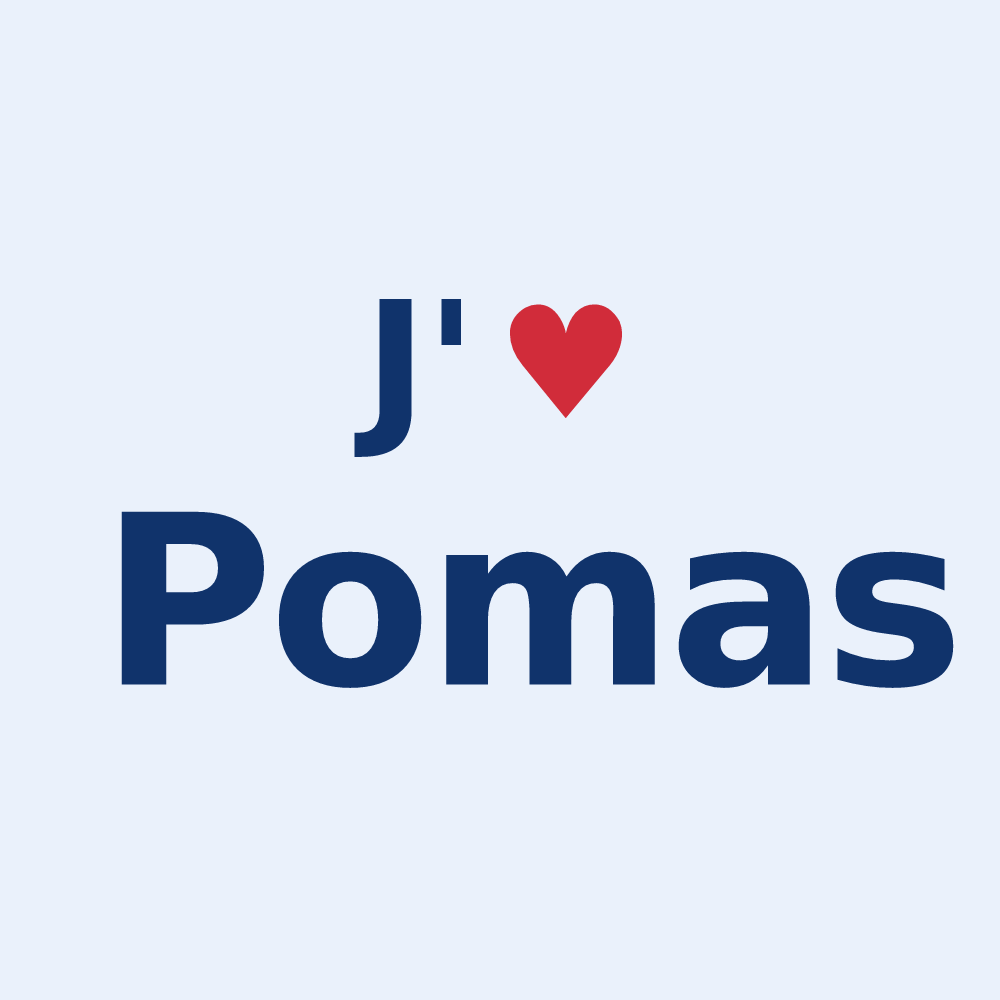 Sticker personnalisé Pomas — design J'aime Pomas