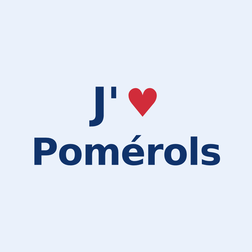Sticker personnalisé Pomérols — design J'aime Pomérols