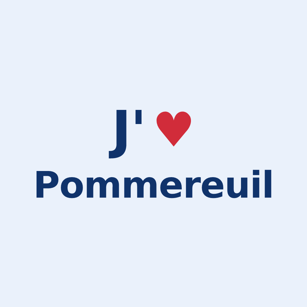 Sticker personnalisé Pommereuil — design J'aime Pommereuil