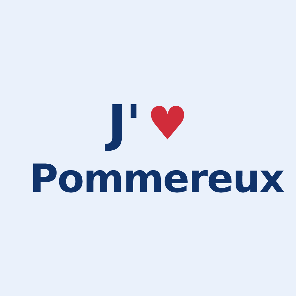 Sticker personnalisé Pommereux — design J'aime Pommereux