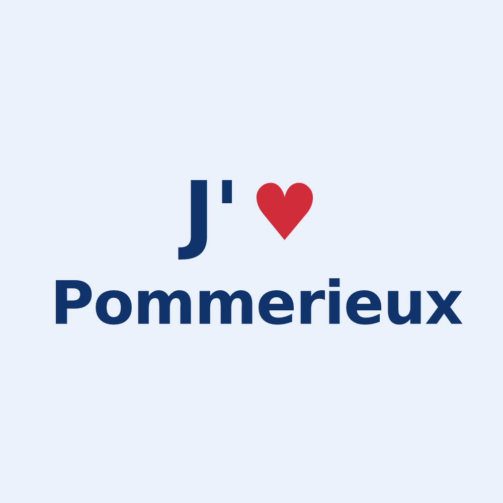 Sticker personnalisé Pommerieux — design J'aime Pommerieux