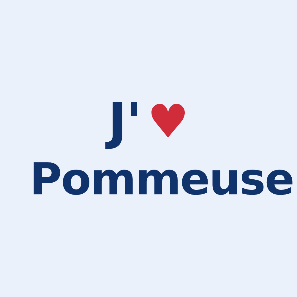 Sticker personnalisé Pommeuse — design J'aime Pommeuse