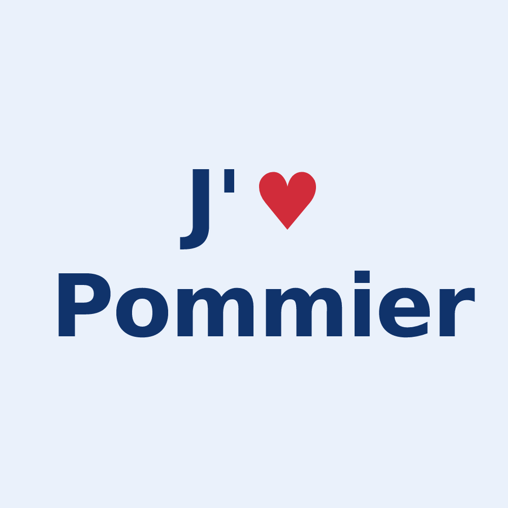 Sticker personnalisé Pommier — design J'aime Pommier