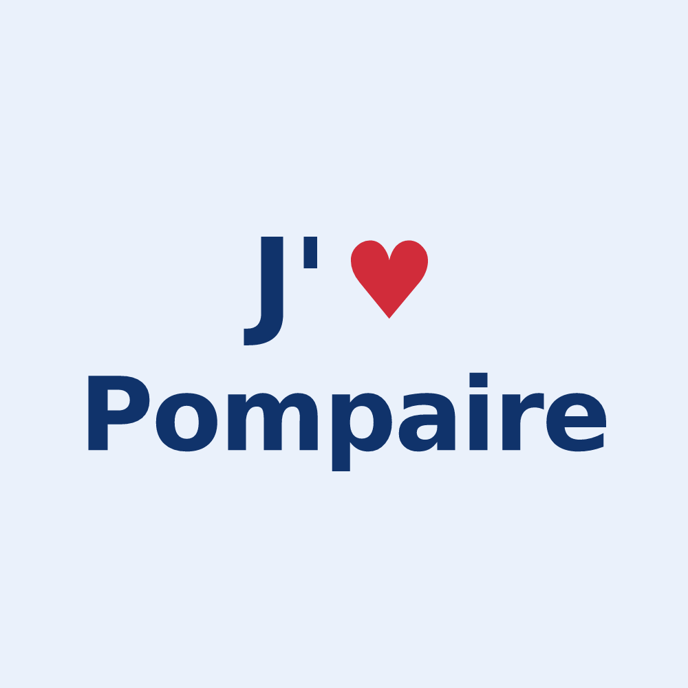 Sticker personnalisé Pompaire — design J'aime Pompaire