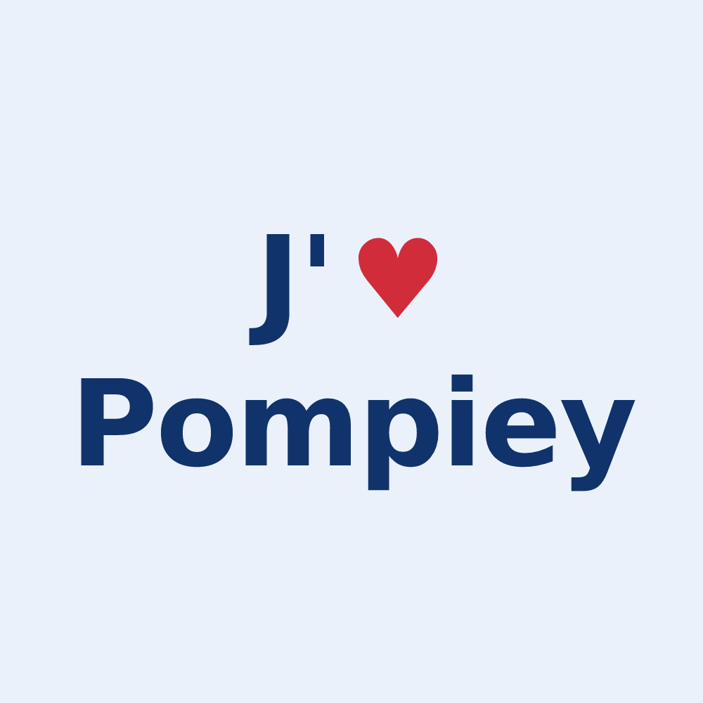 Sticker personnalisé Pompiey — design J'aime Pompiey