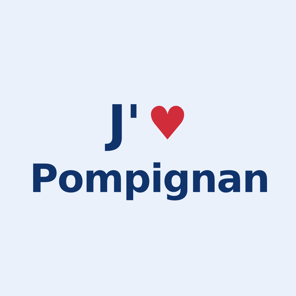 Sticker personnalisé Pompignan — design J'aime Pompignan