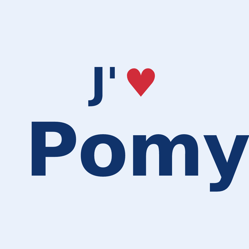 Sticker personnalisé Pomy — design J'aime Pomy