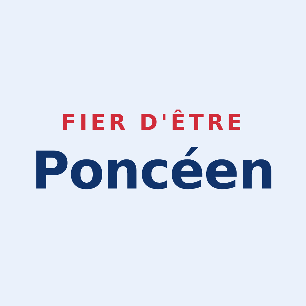 Sticker « Fier d'être Poncéen » — design pour Poncey-lès-Athée