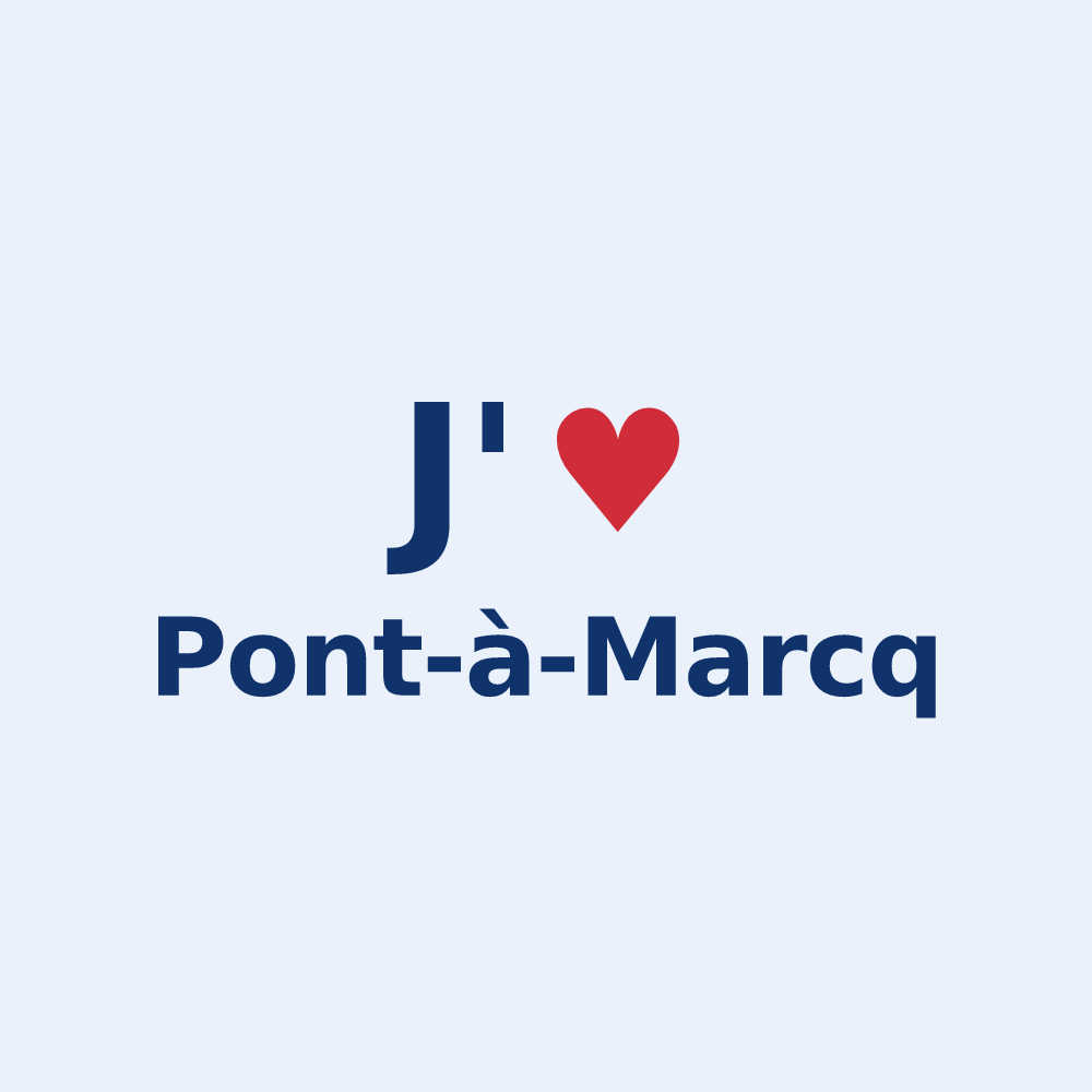 Sticker personnalisé Pont-à-Marcq — design J'aime Pont-à-Marcq