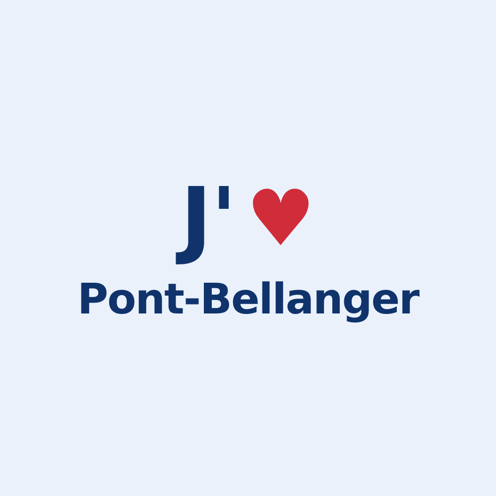 Sticker personnalisé Pont-Bellanger — design J'aime Pont-Bellanger