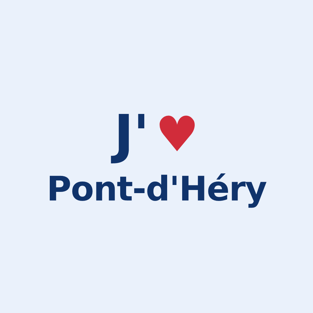 Sticker personnalisé Pont-d'Héry — design « J'aime Pont-d'Héry » imprimé sur le sticker