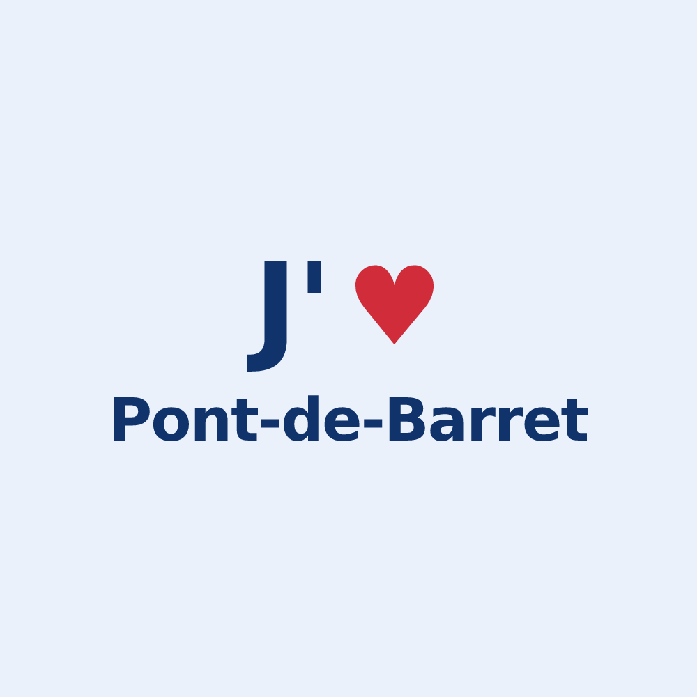 Sticker personnalisé Pont-de-Barret — design J'aime Pont-de-Barret