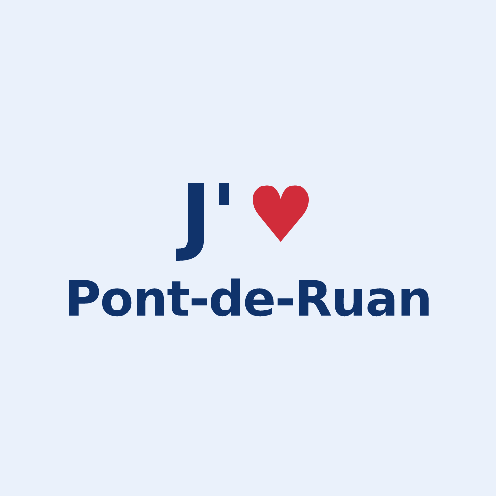 Sticker personnalisé Pont-de-Ruan — design J'aime Pont-de-Ruan