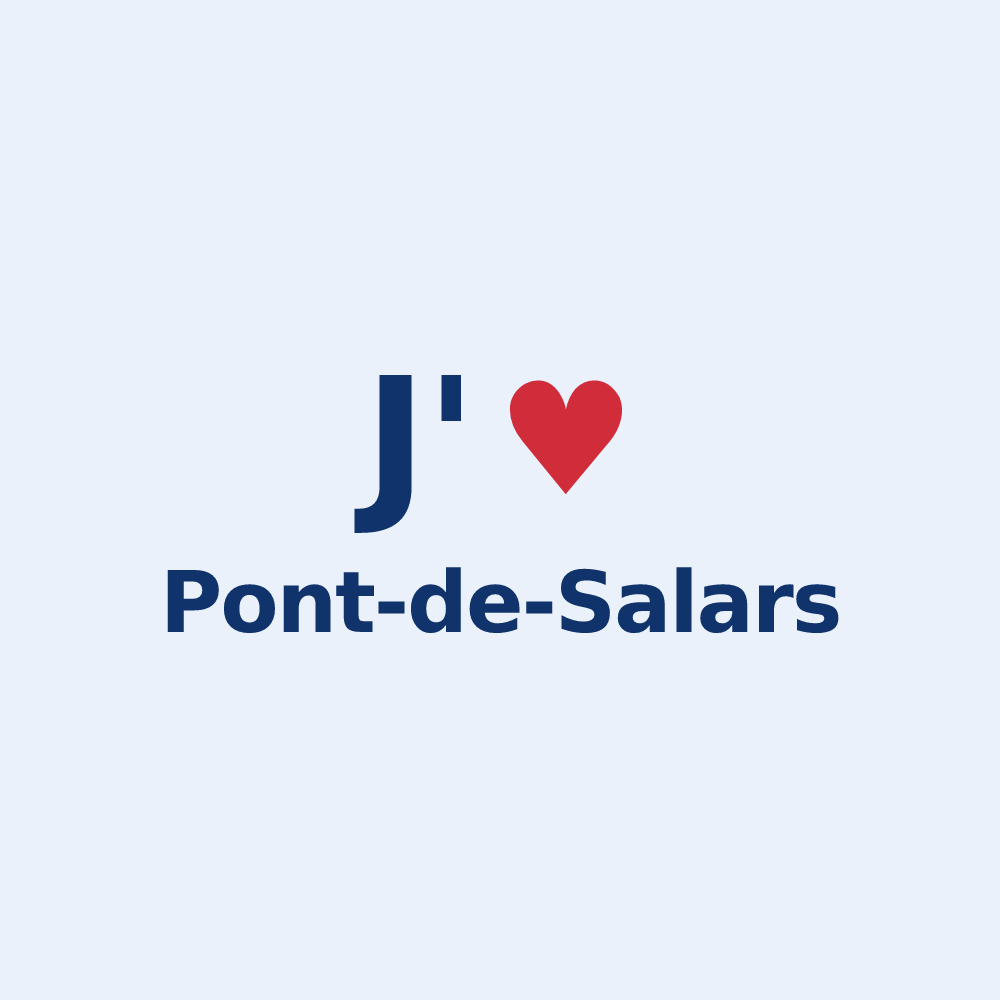 Sticker personnalisé Pont-de-Salars — design J'aime Pont-de-Salars