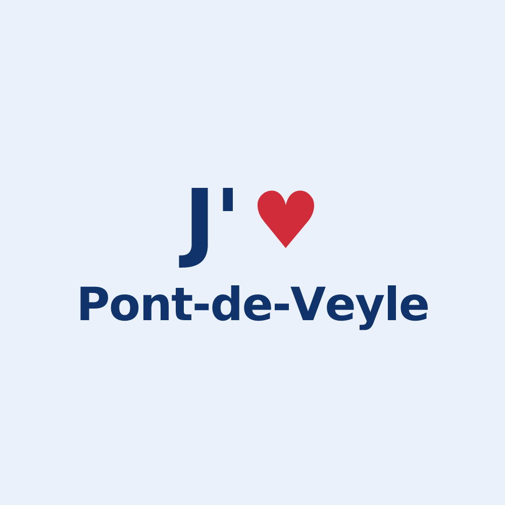 Sticker personnalisé Pont-de-Veyle — design J'aime Pont-de-Veyle