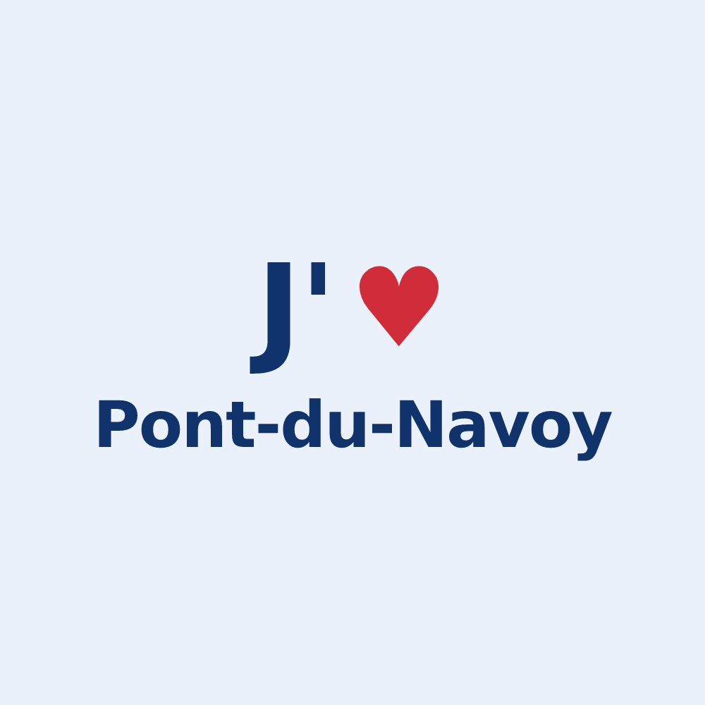 Sticker personnalisé Pont-du-Navoy — design J'aime Pont-du-Navoy