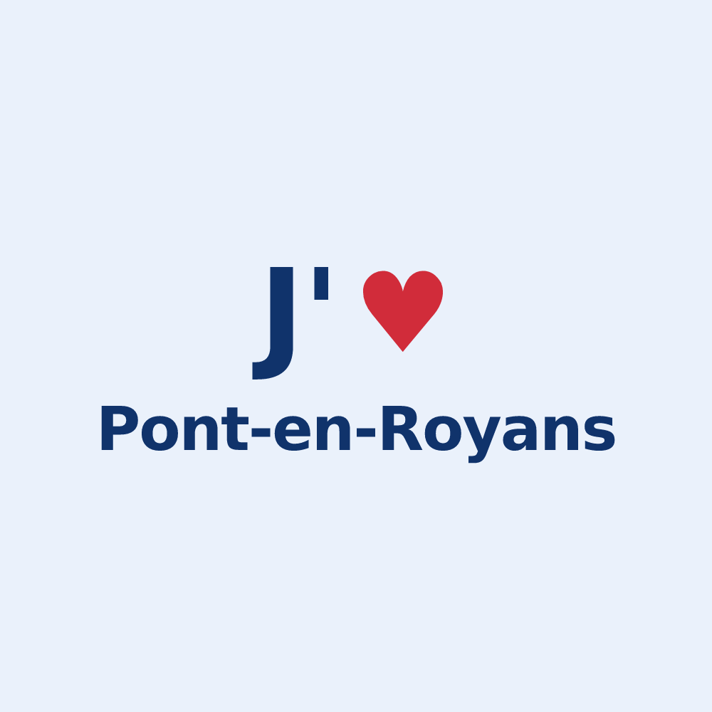 Sticker personnalisé Pont-en-Royans — design J'aime Pont-en-Royans
