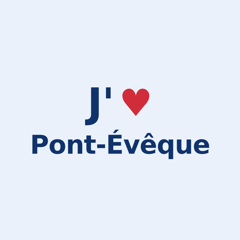 Sticker personnalisé Pont-Évêque — design J'aime Pont-Évêque