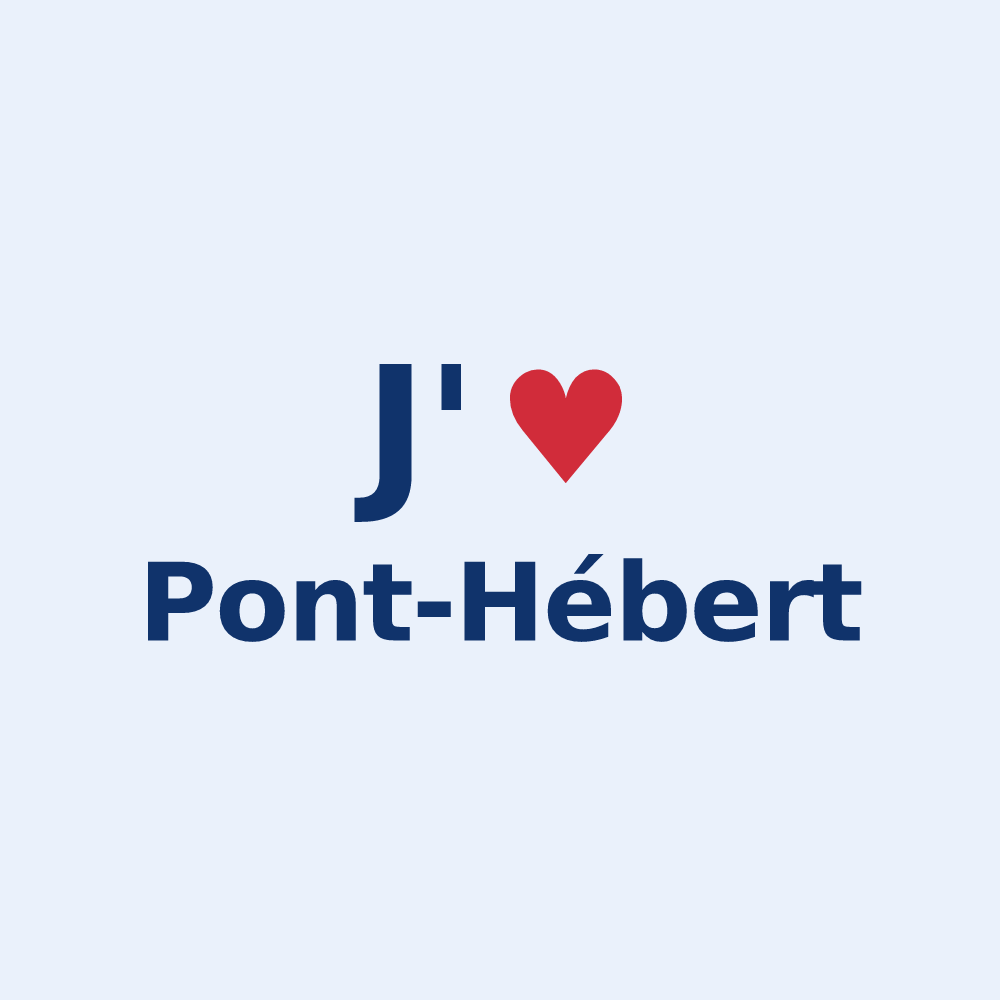 Sticker personnalisé Pont-Hébert — design J'aime Pont-Hébert