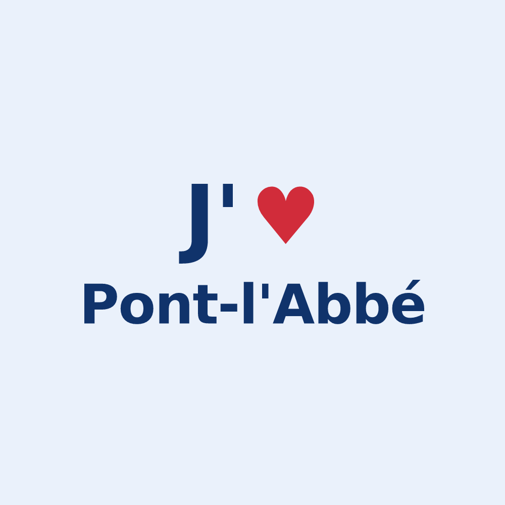 Sticker personnalisé Pont-l'Abbé — design J'aime Pont-l'Abbé