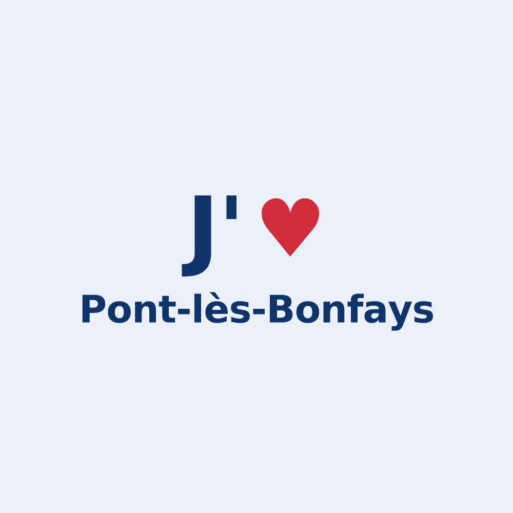 Sticker personnalisé Pont-lès-Bonfays — design J'aime Pont-lès-Bonfays